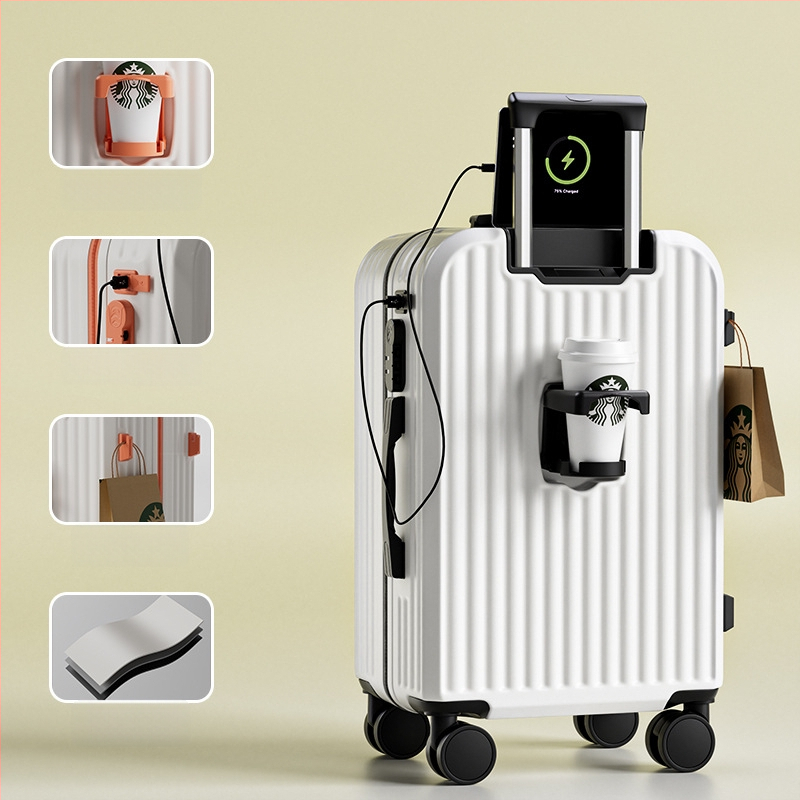 Ceļojumu soma ar riteņiem — ABS, ūdensnecaurlaidīga, ultra viegla, nodilumizturīga, universālie riteņi, rāvējslēdzējs, standarta kombinācijas slēdzene