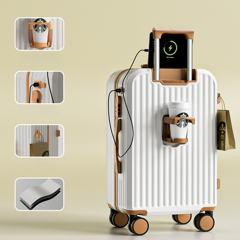 Ceļojumu soma ar riteņiem — ABS, ūdensnecaurlaidīga, ultra viegla, nodilumizturīga, universālie riteņi, rāvējslēdzējs, standarta kombinācijas slēdzene