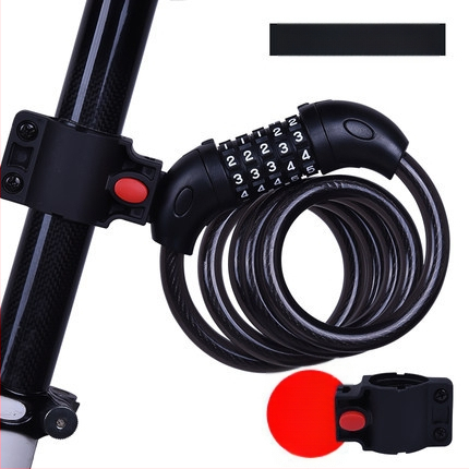 Dviračio kombinuotas užraktas TY566, plieninis kabelis, svoris 410