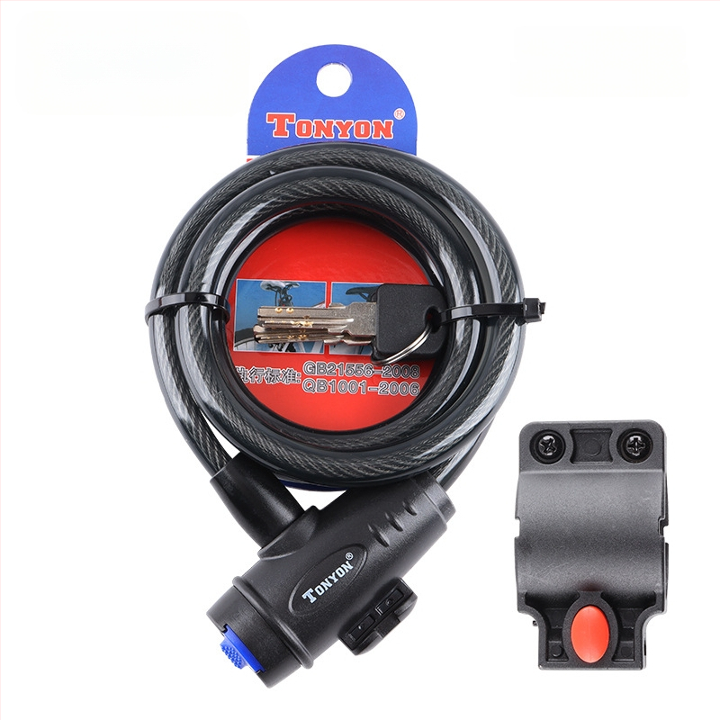 Dviračio kombinuotas užraktas TY566, plieninis kabelis, svoris 410