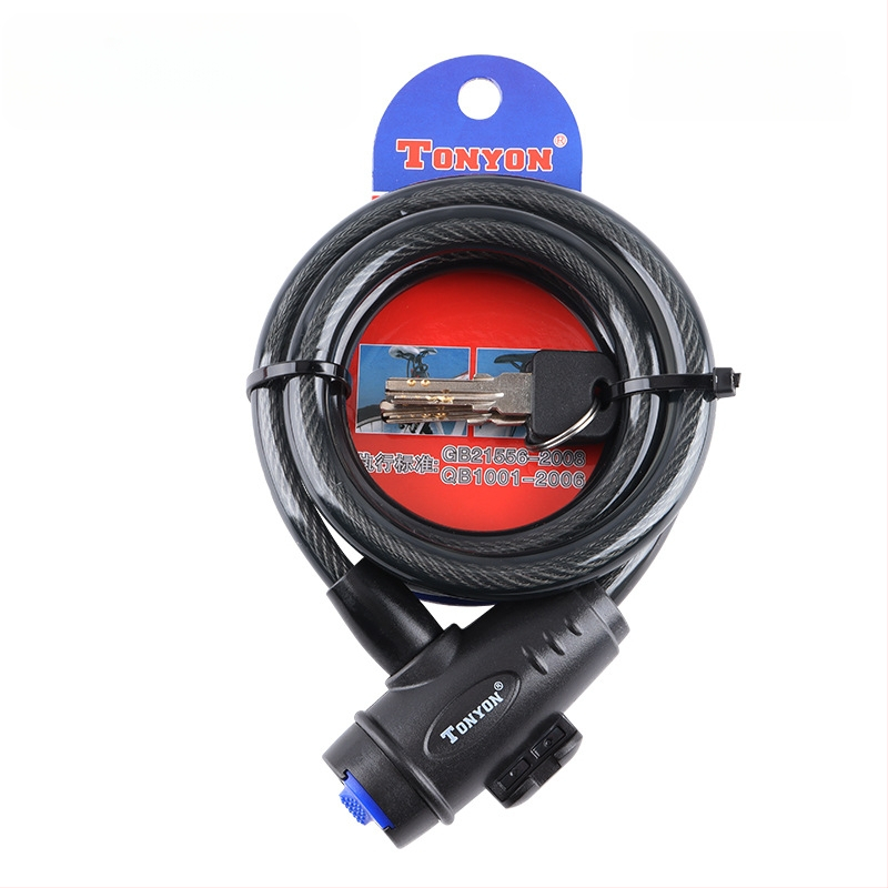 Dviračio kombinuotas užraktas TY566, plieninis kabelis, svoris 410