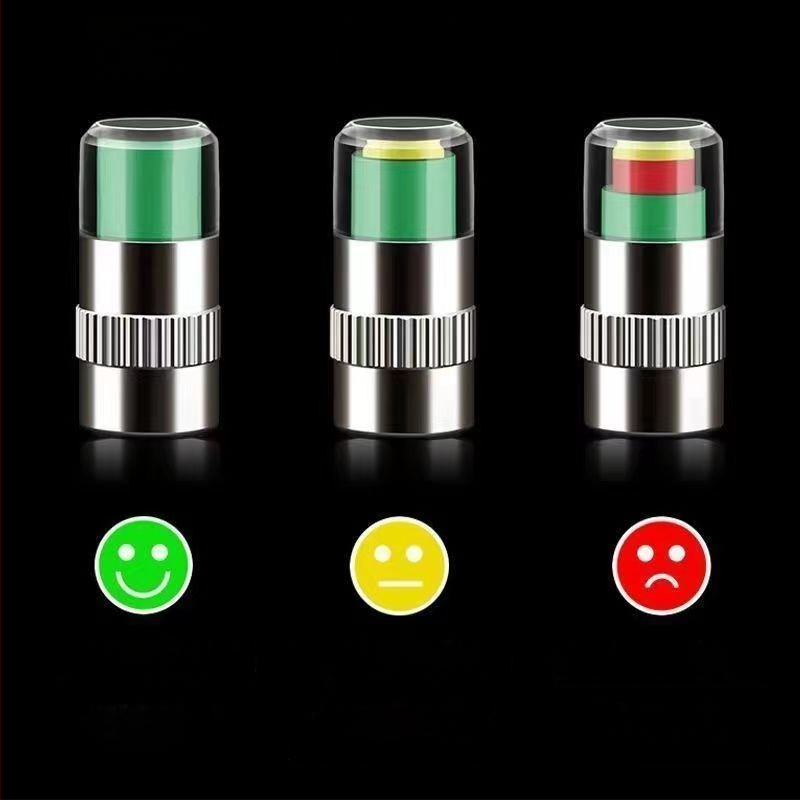 Metallist ventiilkapats rehvi rõhu jälgimiseks, mehhaaniline mõõdik, kompaktne disain, analoogne näidik, standardne täpsus