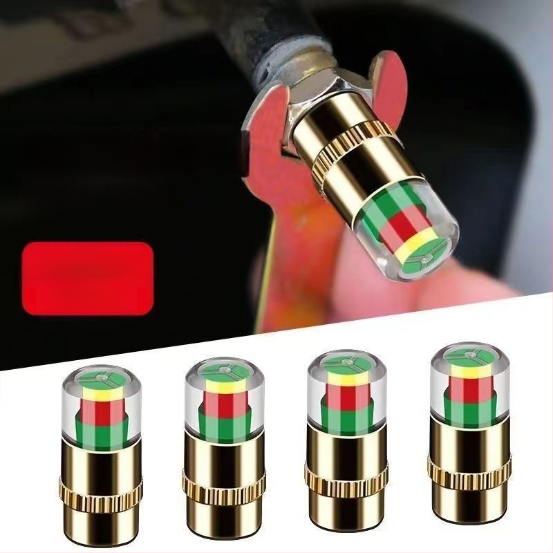 Metallist ventiilkapats rehvi rõhu jälgimiseks, mehhaaniline mõõdik, kompaktne disain, analoogne näidik, standardne täpsus