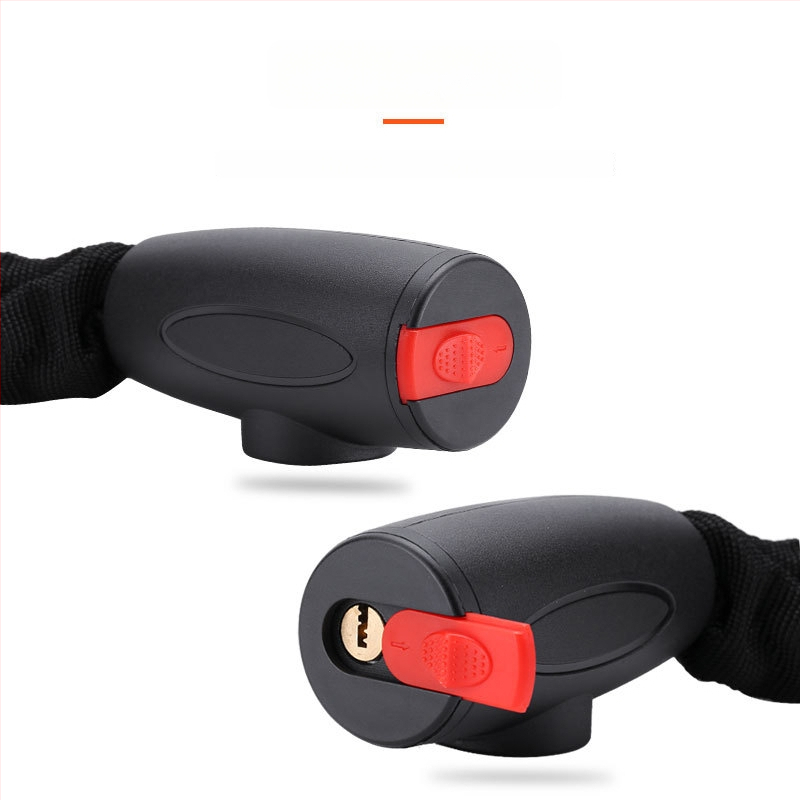 Dviračio grandinės užraktas su raktu, YUUISD JY5012, plieninis kabelis, svoris 800 g