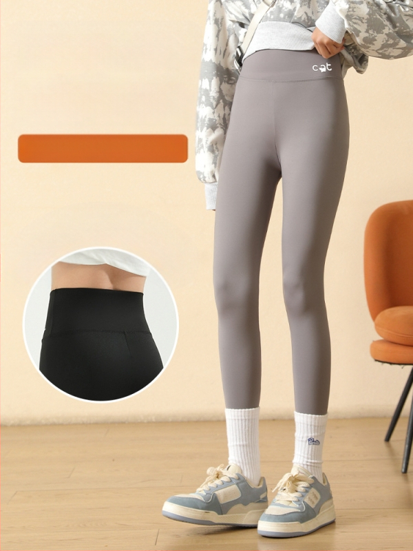 Mergaitėms skirtos legginai su ryklio atspaudu, aukšta juosta, nailonas 81,2%, ilgis 9/10, elastinė juosta, pavasaris 2024, vaikams nuo 8 metų (140 cm+)