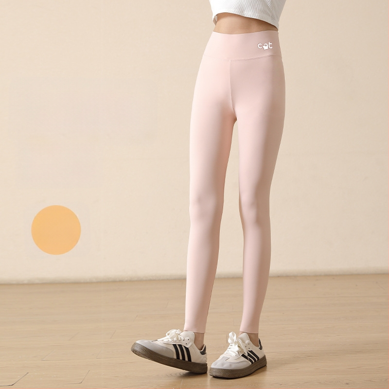 Mergaitėms skirtos legginai su ryklio atspaudu, aukšta juosta, nailonas 81,2%, ilgis 9/10, elastinė juosta, pavasaris 2024, vaikams nuo 8 metų (140 cm+)