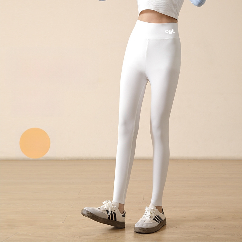 Mergaitėms skirtos legginai su ryklio atspaudu, aukšta juosta, nailonas 81,2%, ilgis 9/10, elastinė juosta, pavasaris 2024, vaikams nuo 8 metų (140 cm+)