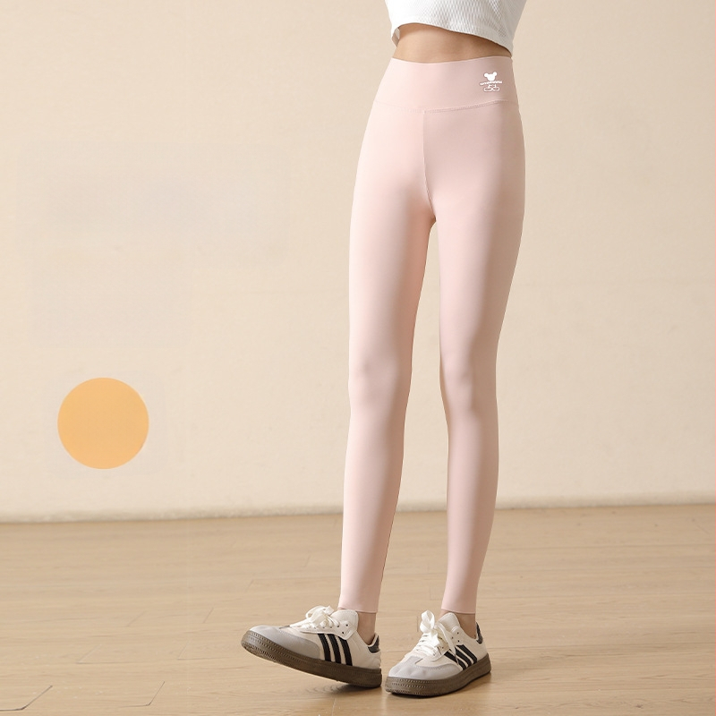 Mergaitėms skirtos legginai su ryklio atspaudu, aukšta juosta, nailonas 81,2%, ilgis 9/10, elastinė juosta, pavasaris 2024, vaikams nuo 8 metų (140 cm+)