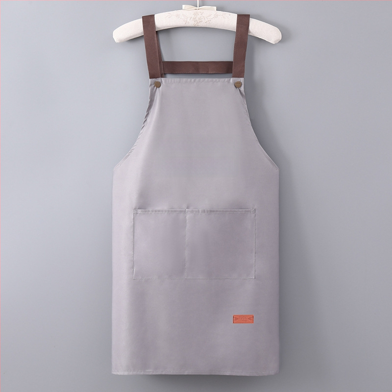 Virtuves priekšauts ar garām piedurknēm, ūdensizturīgs un eļļas noturīgs, poliesters, pieaugušajiem, catering