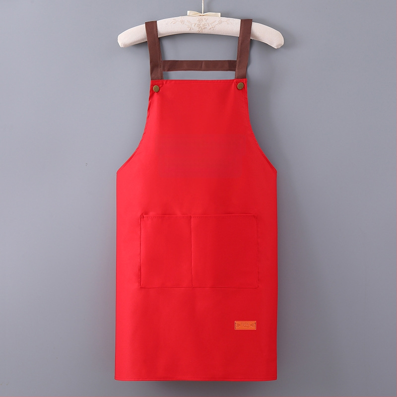 Virtuves priekšauts ar garām piedurknēm, ūdensizturīgs un eļļas noturīgs, poliesters, pieaugušajiem, catering