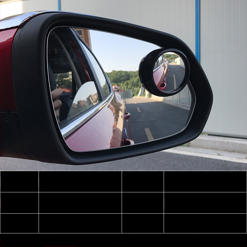 Automobilio galinio vaizdo veidrodis, mažas apskritos formos papildomas veidrodis aklajai zonai, 360° plataus kampo, suderinamas su visais modeliais