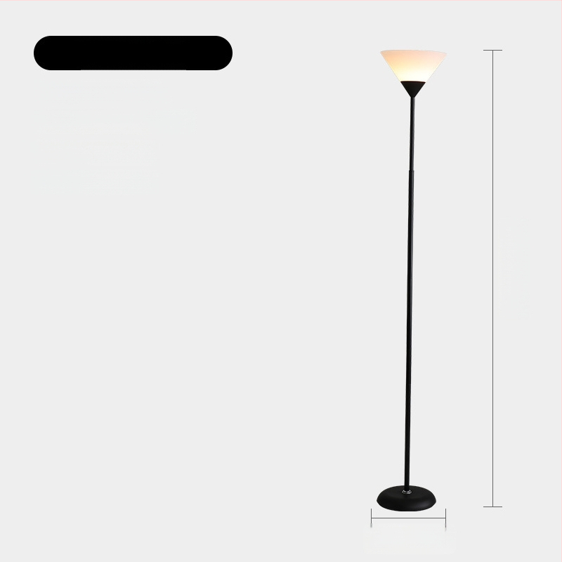 LED grindų lempa, fiksuotas aukštis, PVC gaubtas, korpusas iš geležies ir medžio meno stiliaus Iron Wood Art, dengiamas plotas 15–30 m²