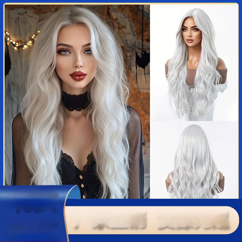 Garas viļņotas parūkas, augstas temperatūras šķiedras, modelis K-232, var krāsot un veikt perm