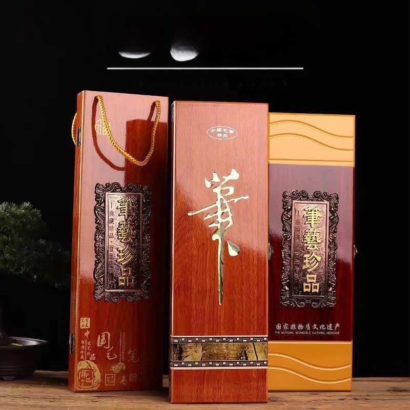 Medinė dovanų dėžutė, naujojo Kinijos stiliaus, su logotipo spauda, tinkama dovanai gimtadienio ir pilnaties šventėse