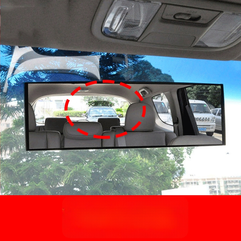 Vidinis galinio vaizdo veidrodis su plačiu matymo lauku, sferinis veidrodis su anti-glare danga, 12V, universali tvirtinimas