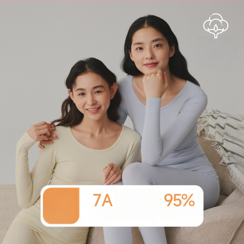 Moterų medvilninis terminis komplektas baziniam sluoksniui: ilgomis rankovėmis viršūnė ir kelnės su apvaliu kaklu, 181–200 g/m², 95–100% medvilnė, išlaiko šilumą