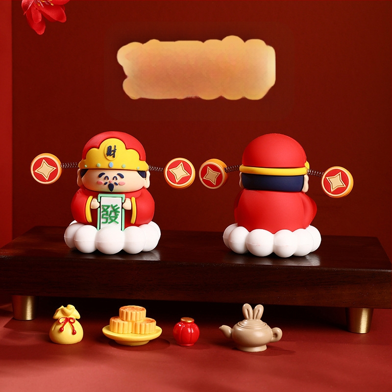 Socha Boha Bohatstva - PVC, čínsky štýl, dekor na stôl a centrálu auta