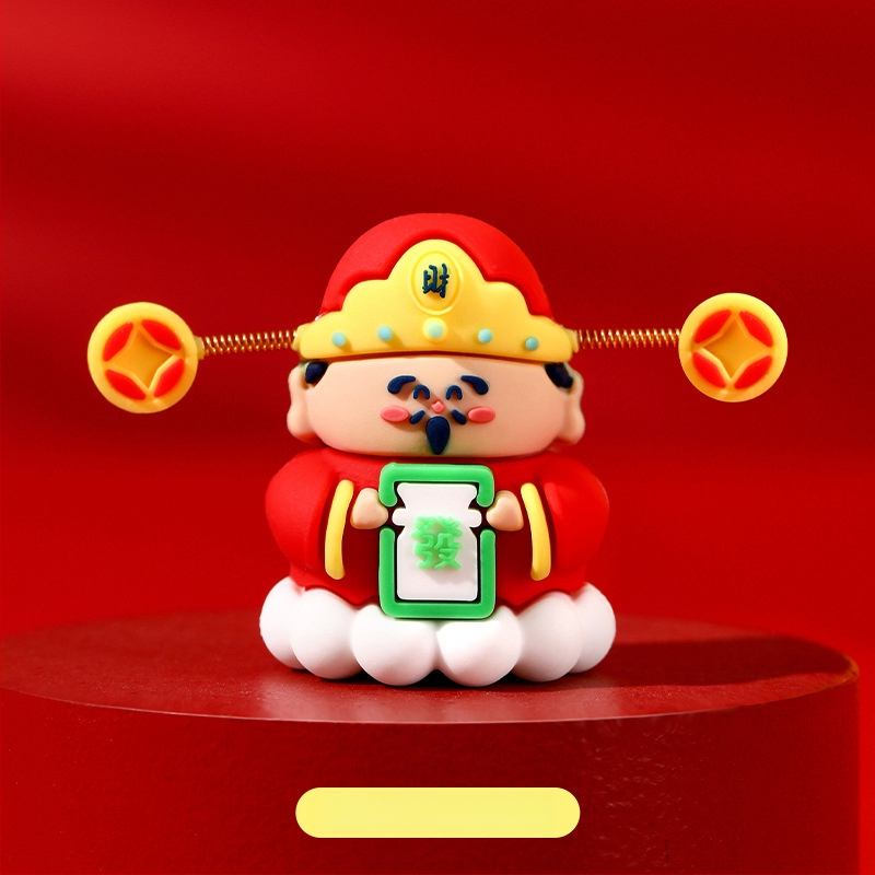 Socha Boha Bohatstva - PVC, čínsky štýl, dekor na stôl a centrálu auta