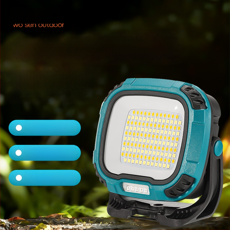 Magnetové COB LED kempingové pracovné svetlo s nabíjaním Type-C, 30W, 5400mAh batéria, dosah 50–100 m