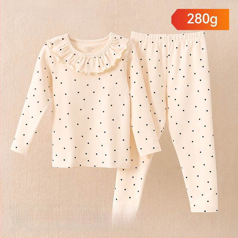 Vaikų pižamų komplektas - 95% medvilnė, 5% elastanas, antibakterinis, rudens–žiemos, unisex, princesės stilius, karikatūros raštas