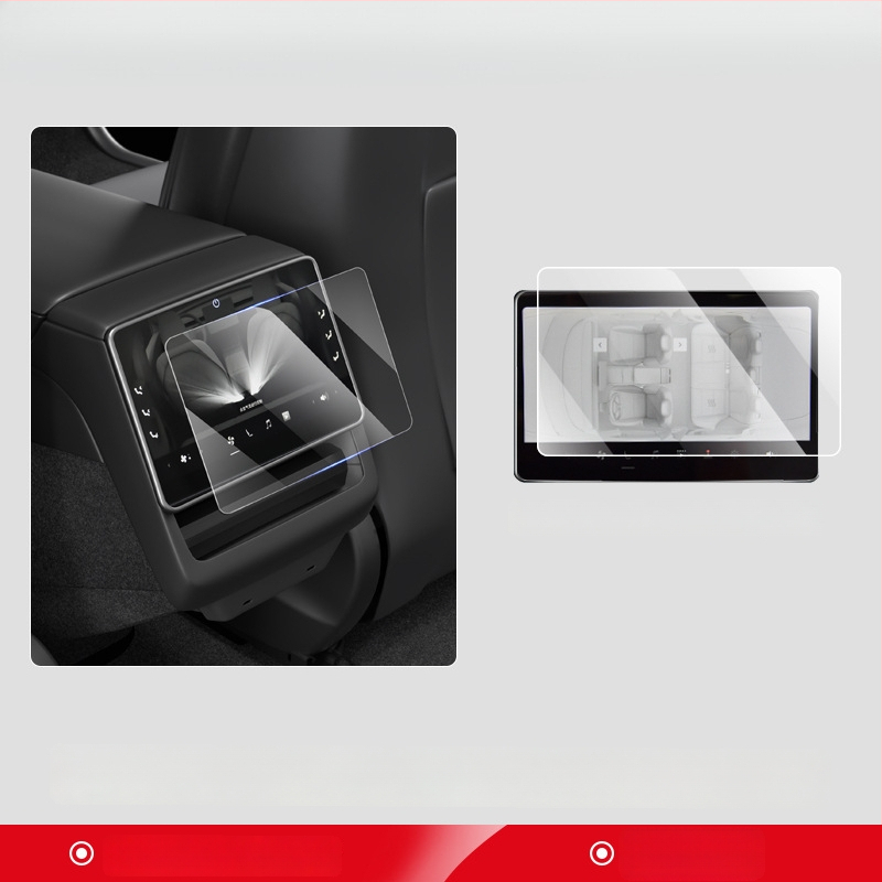 Tvirto stiklo apsauginis dangtelis centriniam Tesla Model 3/Y/YL ekranui ir galiniam ekranui — 1 metų garantija