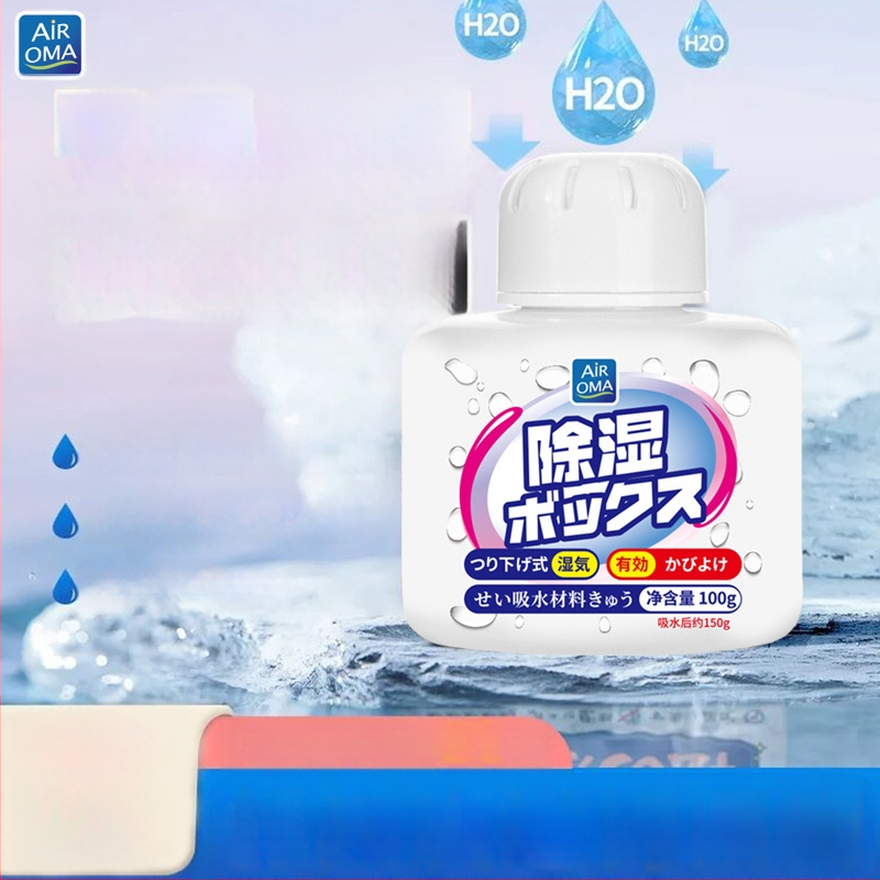 Air OMA Drėgmės Sumažinimo Dėžutė – Drėgmės sugerėjas namų ir bendrabūčio naudojimui, 0,15 kg, dėžutėje, paviršiuje lygiu