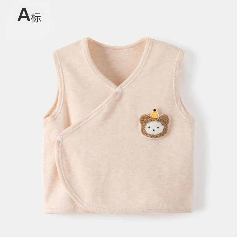 Beebide kapuutsita vest beebidele, puuvillane sametist vest, 95% puuvill, kevad-sügises, ees ühe nupuga kinnituv, mustrid: loomad, triibud, multikad