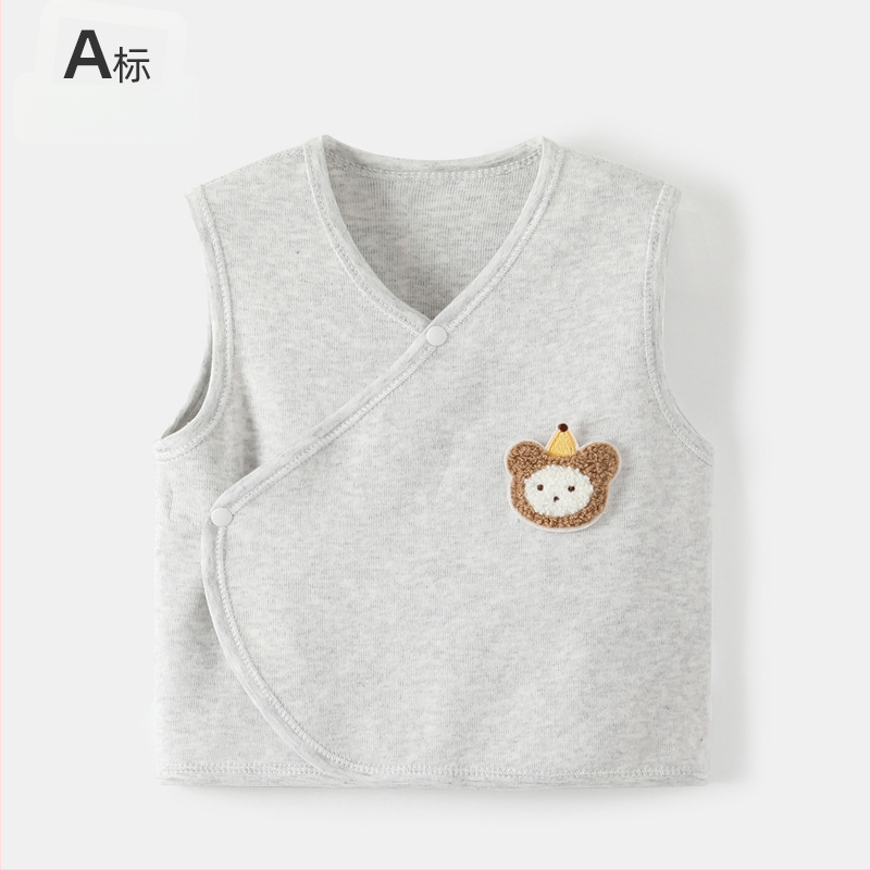 Beebide kapuutsita vest beebidele, puuvillane sametist vest, 95% puuvill, kevad-sügises, ees ühe nupuga kinnituv, mustrid: loomad, triibud, multikad