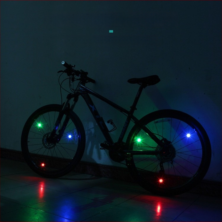 Dviračio vožtuvo LED žibintas, kalnų dviračiui LED ratų žibintas, modelis B48-1, medžiaga PC, neimportuotas, prieinami privatūs prekių ženklai