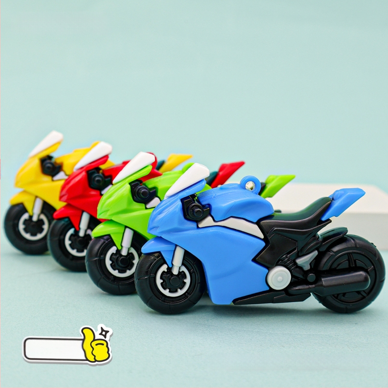 Mootorratta võtmehoidja, 3D nukukujundus, armas stiil, PVC materjal, suurepärane kingitus õpilastele