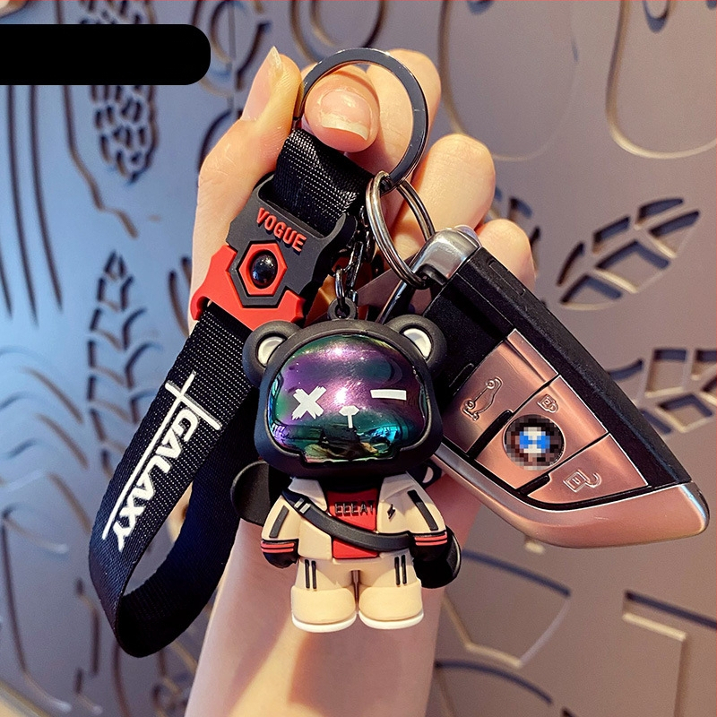 Baimao võtmehoidja: Original Tide Cool Bear, Karikatuurstiil, PVC Materjal, IP-litsents (Anime Game)