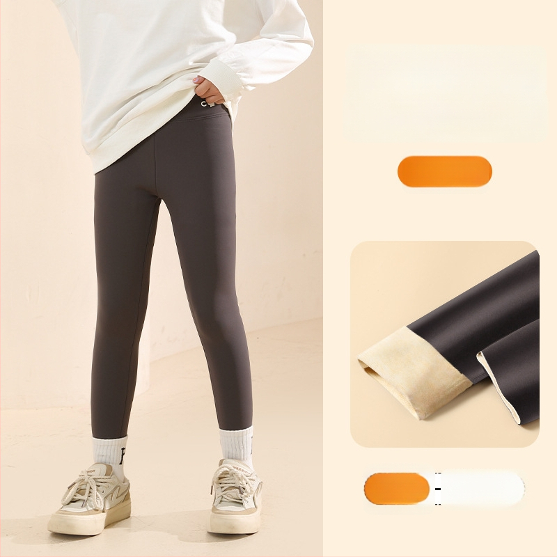 Tüdrukutele fliisvoodriga paksemad legginid, kõrge vöökoht, täispikkus, nailon 93,6%