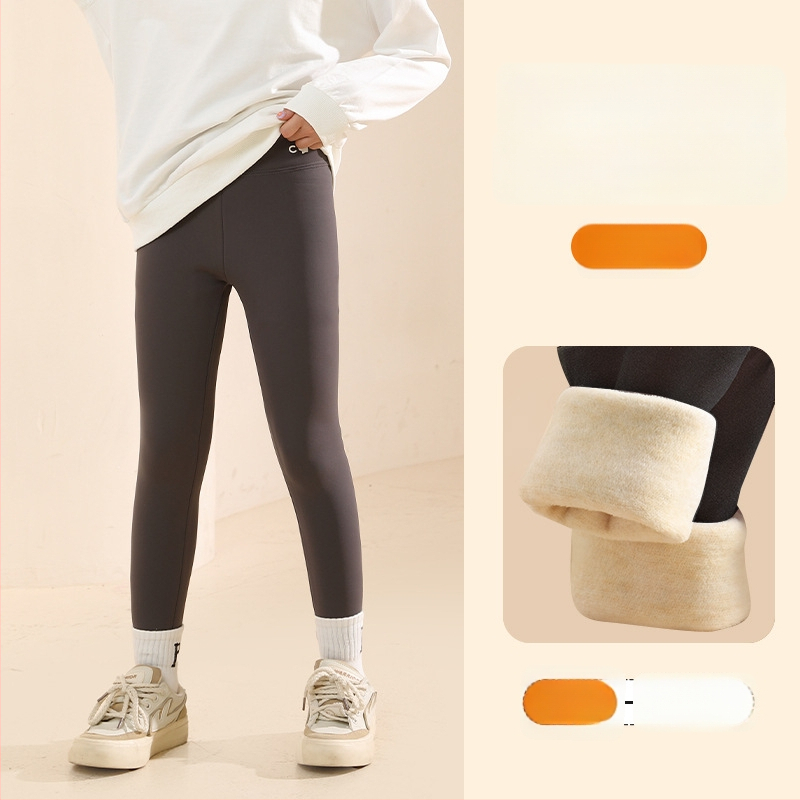 Tüdrukutele fliisvoodriga paksemad legginid, kõrge vöökoht, täispikkus, nailon 93,6%