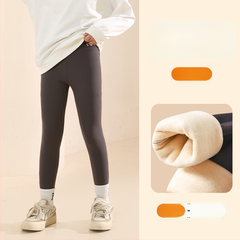 Tüdrukutele fliisvoodriga paksemad legginid, kõrge vöökoht, täispikkus, nailon 93,6%