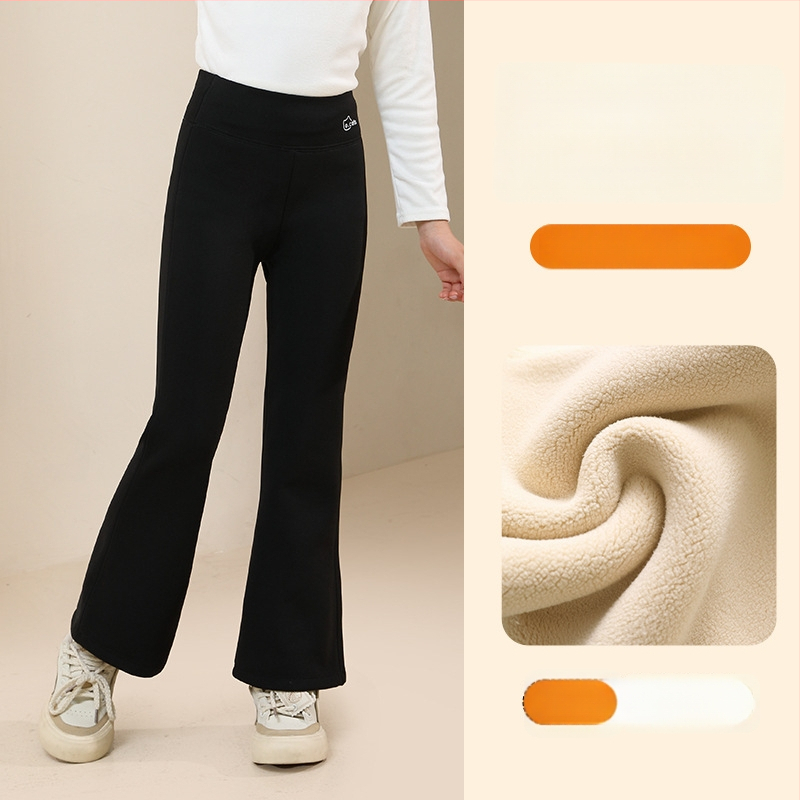 Tüdrukutele fliisvoodriga paksemad legginid, kõrge vöökoht, täispikkus, nailon 93,6%