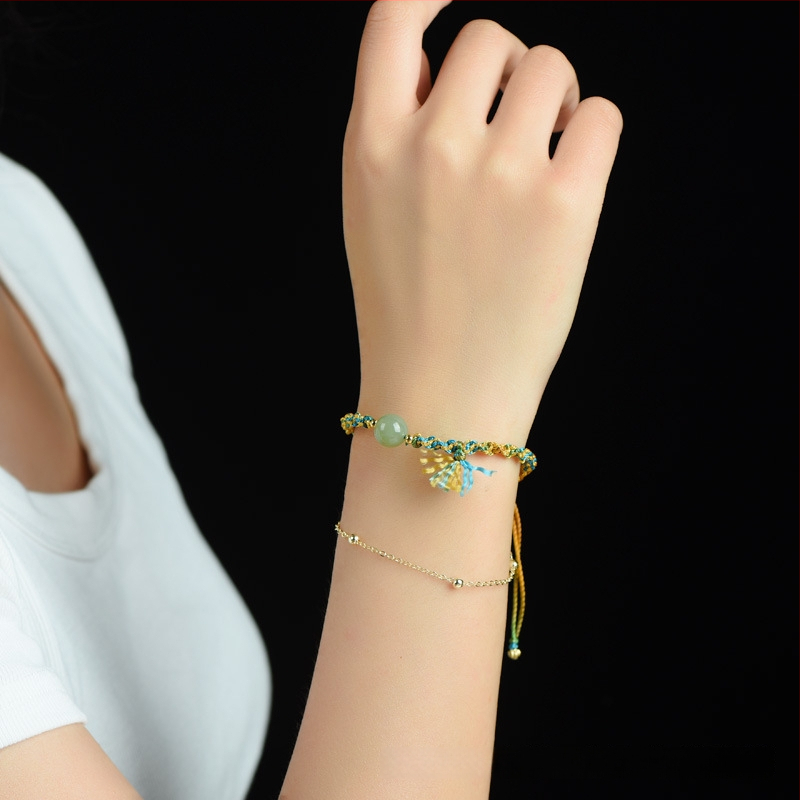 DIY pītu rokassprādze no auklas, etniskā stila sievietēm, roku darbs, rudens 2023