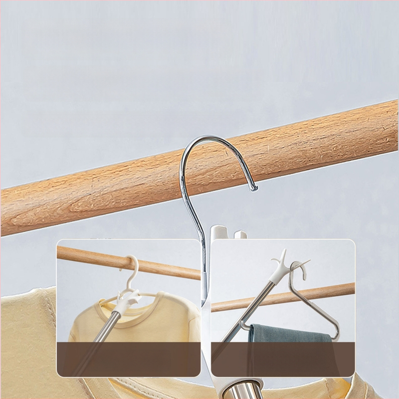 Rozťahovateľná tyč na sušenie oblečenia – PP a nerezová oceľ, balkón, moderný minimalistický štýl, Box Happy House