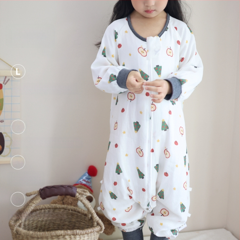 Miegmaišis kūdikiams ir vaikams, keturių sluoksnių bambukų pluošto ir medvilnės gazas (70/30) su padu, karikatūrų raštas, pavasario ir rudens sezonai, drėgmės valdymas