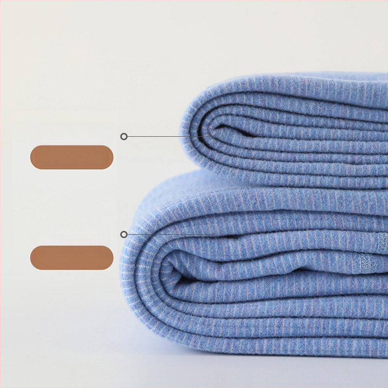 Vaikų šiluminės velūro ilgosios kelnės - dryžinės, storos, vidurio juosmens, rudens–žiema, 62,5% poliesterio