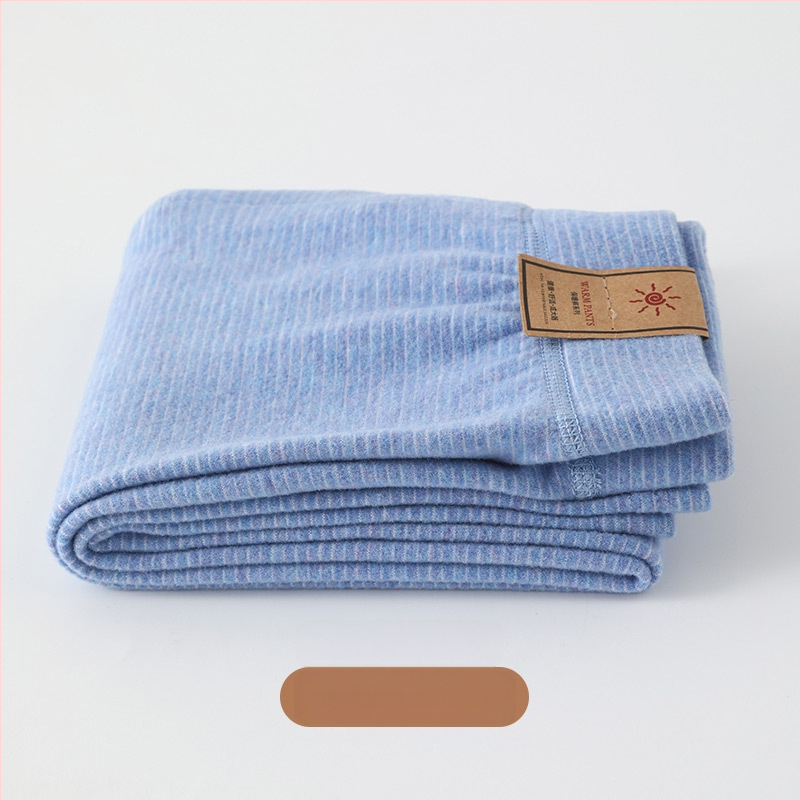 Vaikų šiluminės velūro ilgosios kelnės - dryžinės, storos, vidurio juosmens, rudens–žiema, 62,5% poliesterio