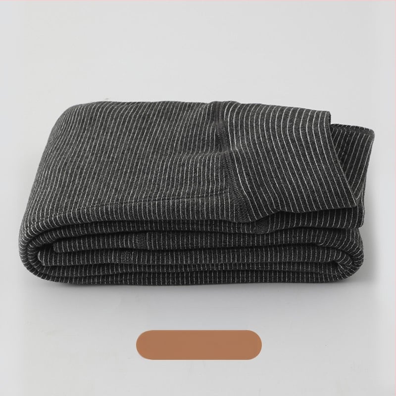 Vaikų šiluminės velūro ilgosios kelnės - dryžinės, storos, vidurio juosmens, rudens–žiema, 62,5% poliesterio