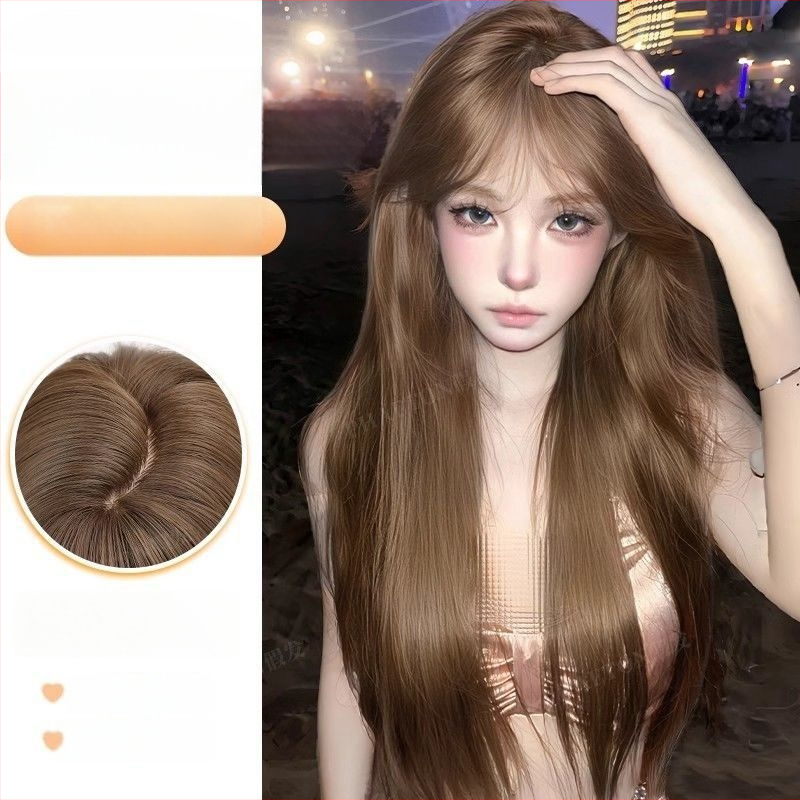 Paruka: dlhá rovná paruka s rovnými ofinami, prirodzený vzhľad, vlasy z vysokoteplotného hodvábu, nejde farbiť