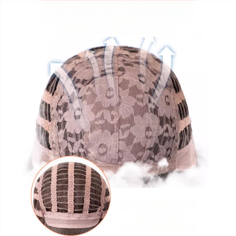 Parūka ar garu taisnu matu, vidusdaļa, pilna galvas pārklājums, dabisks izskats, karstumizturīgas šķiedras