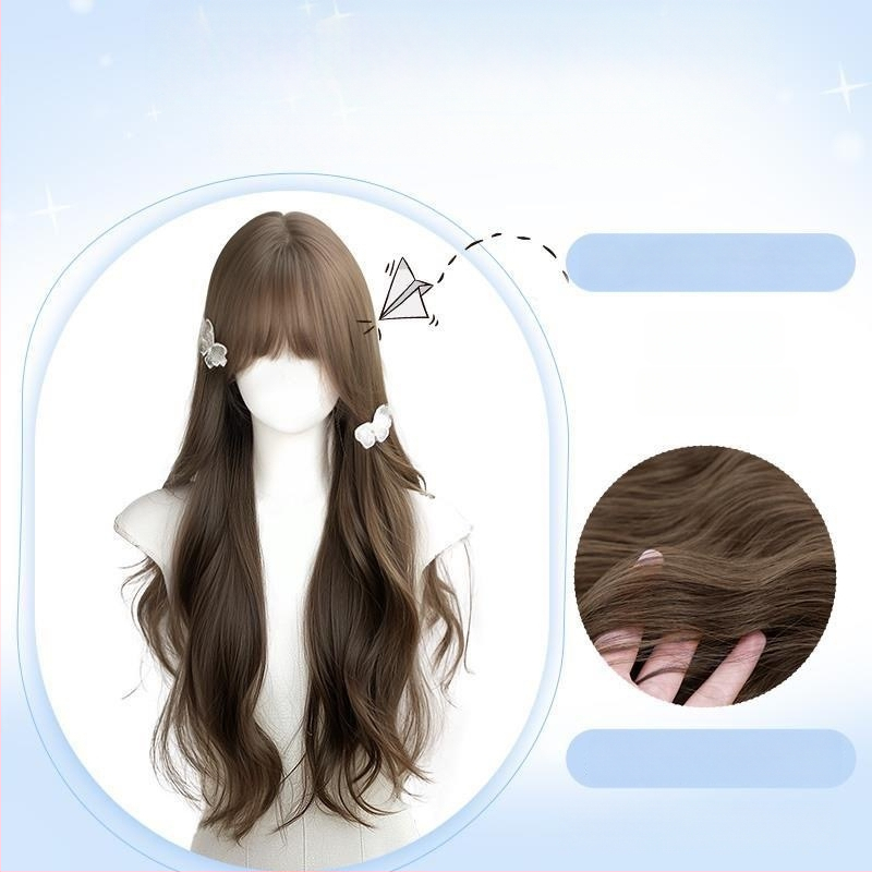 Ikdienas parūka no karstumizturīgām šķiedrām, garas cirtas, piemērota visiem ādas toņiem