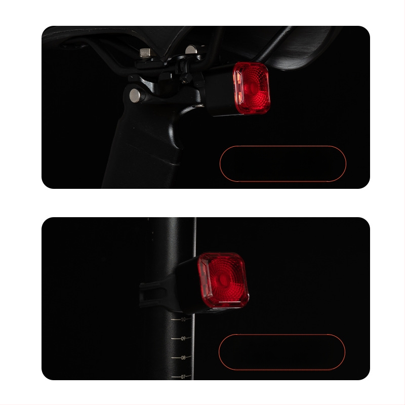 Dviračio galinis žibintas su išmaniu stabdžių jutikliu, Type-C įkrovimas, skirtas kalnų ir kelių dviračiams, nakties važiavimo įspėjimo šviesa
