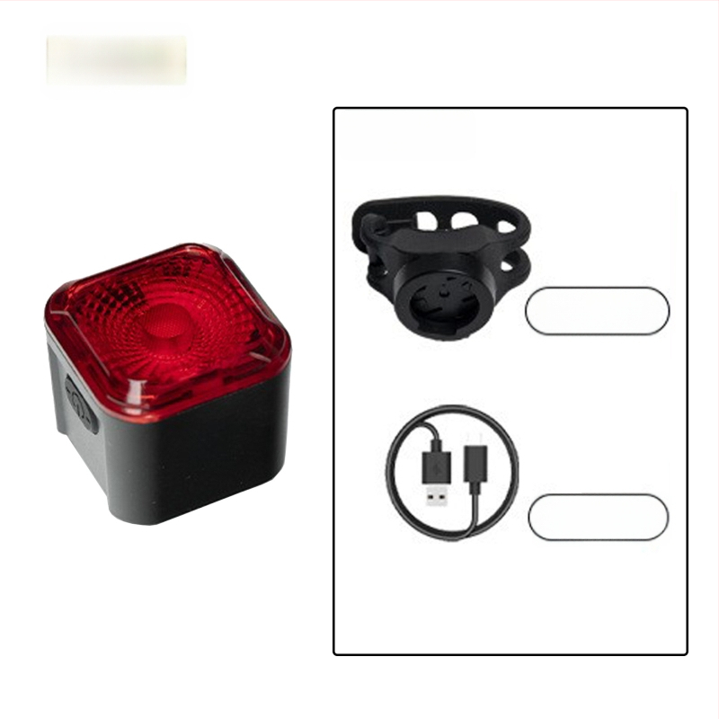 Dviračio galinis žibintas su išmaniu stabdžių jutikliu, Type-C įkrovimas, skirtas kalnų ir kelių dviračiams, nakties važiavimo įspėjimo šviesa
