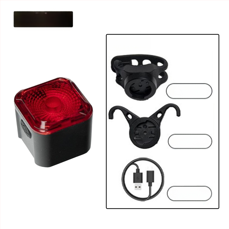 Dviračio galinis žibintas su išmaniu stabdžių jutikliu, Type-C įkrovimas, skirtas kalnų ir kelių dviračiams, nakties važiavimo įspėjimo šviesa