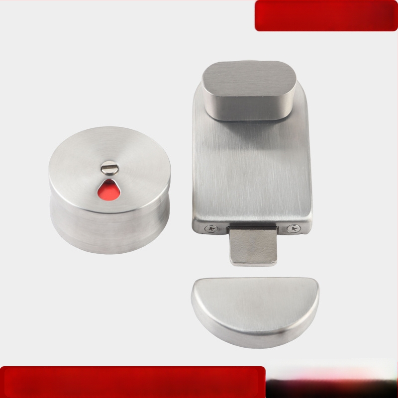 Duru spynos indikatorius viešųjų tualetų pertvaroms — šlifuoto paviršiaus 304 nerūdijantis plienas, modernus paprastas stilius, Suoweigu prekinis ženklas