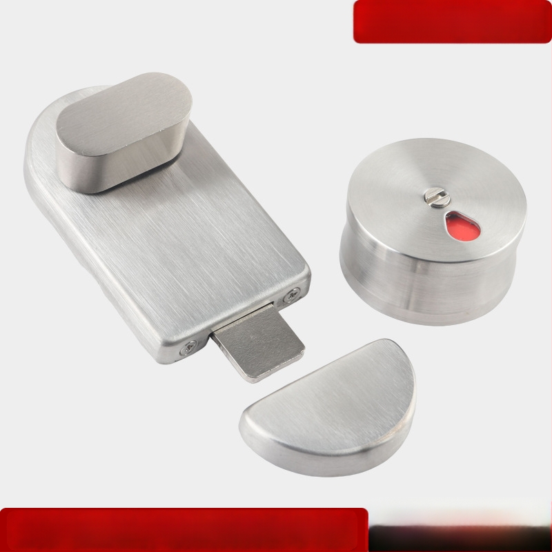 Duru spynos indikatorius viešųjų tualetų pertvaroms — šlifuoto paviršiaus 304 nerūdijantis plienas, modernus paprastas stilius, Suoweigu prekinis ženklas