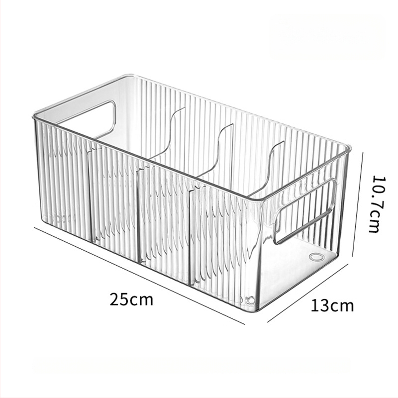 Rihmade hoiukast jaotustega — PET materjal, virnastatav, 2 L maht, triibuline muster, kerge luksuslik stiil